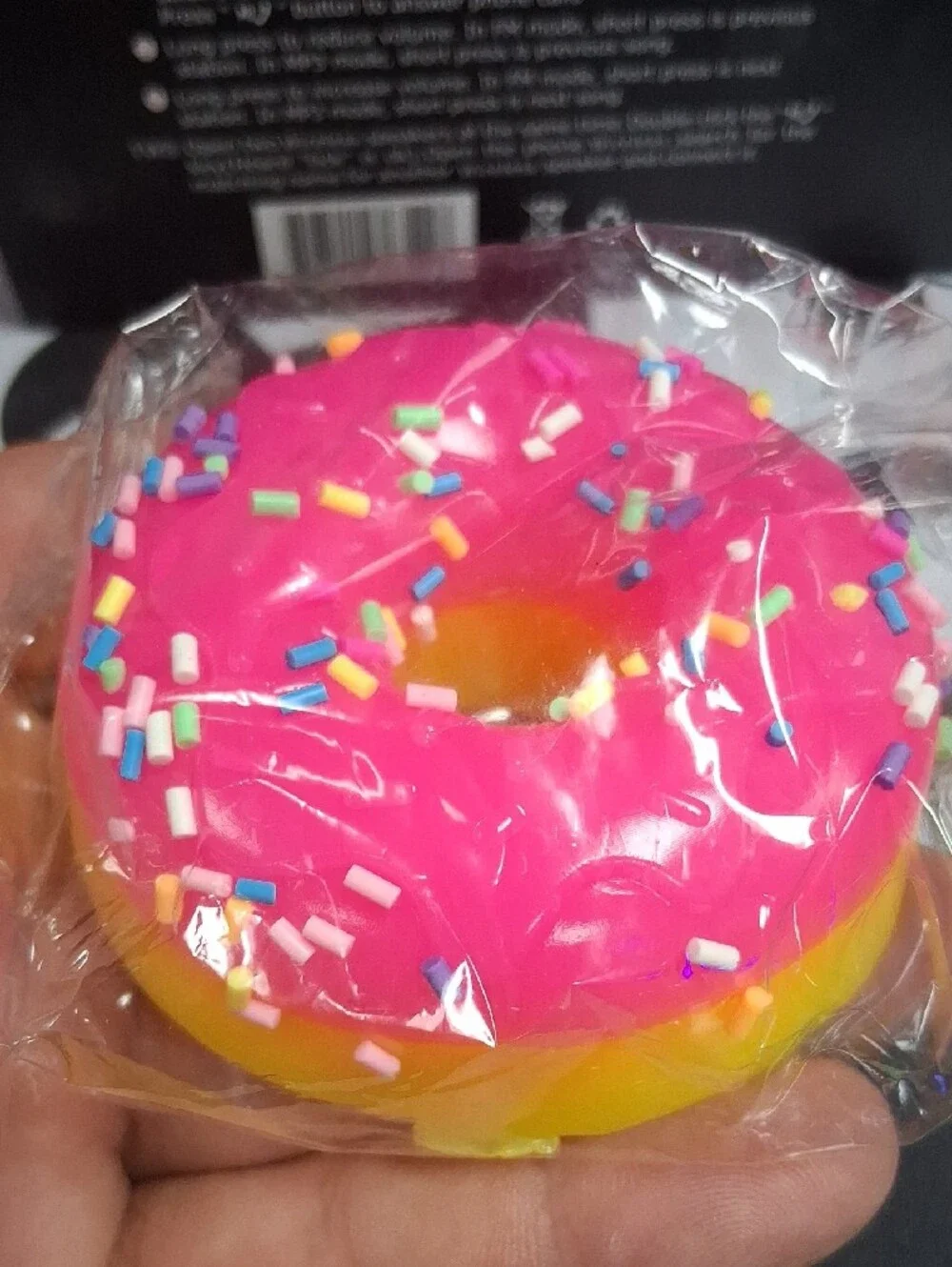 Pink Frosted Dohnut Squishy Party Favor